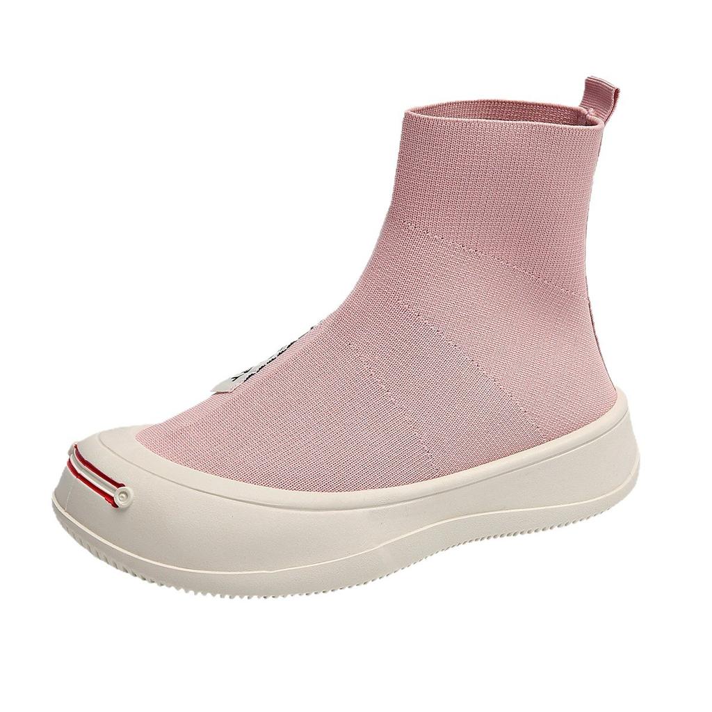 Μοντέρνα γυναικεία αναπνέοντα sneakers με χοντρή σόλα, casual slip-on παπούτσια, πλεκτά sneakers, γυναικεία παπούτσια τένις, καλοκαιρινά παπούτσια-κάλτσες