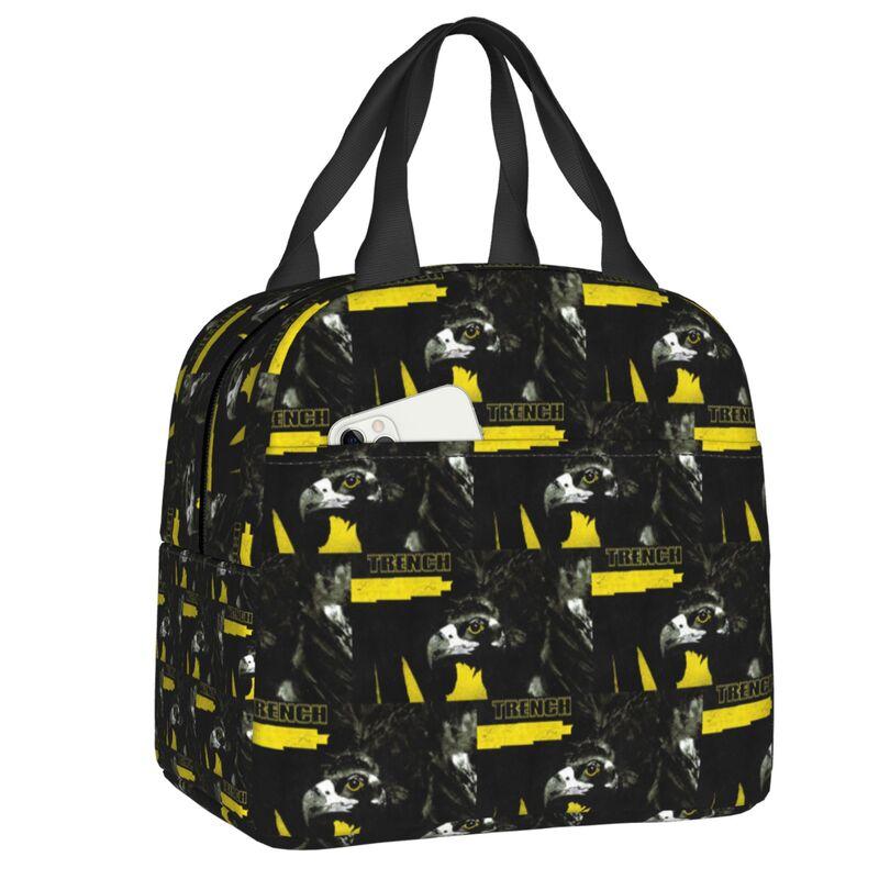 Custom T-Twentys One P-Pilots Classical Art Insulated Lunch Bag for Outdoor Picnic Resuable Cooler Thermal Bento Box Women Kids 22x20x13cm