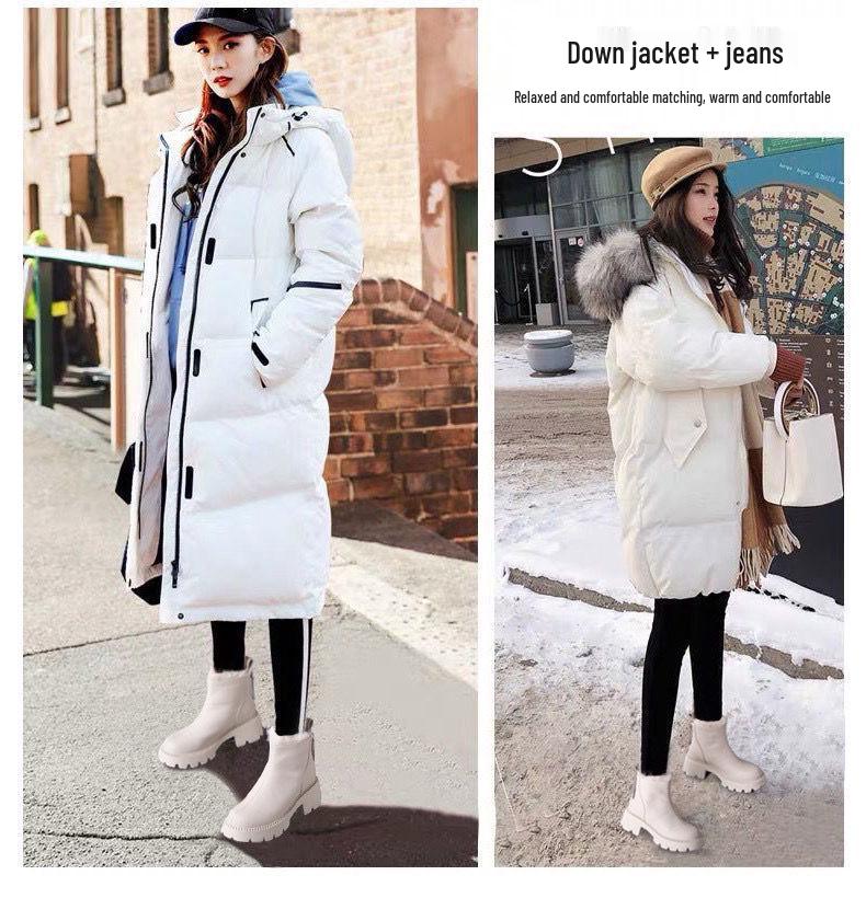 Women's Off-White Thickened Velvet Snow Boots