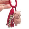Rotten Cat Blood Cypress Beech Wood Carving: Cute Kitten Bag Charm Pendant Accessory