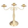 European Style Candlestick Holders Stand Gold 3 Head Candle Holders for Wedding Party Dinning