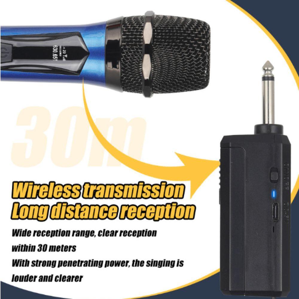 High Quality Handheld Microphone Rechargeable Wireless Receiver Dynamic Microphone  Meeting Use