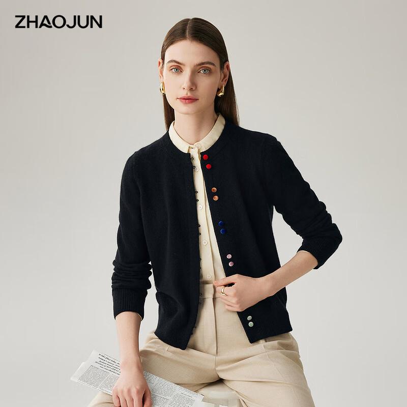 

Women s 100% Cashmere Round Neck Cardigan 2XL