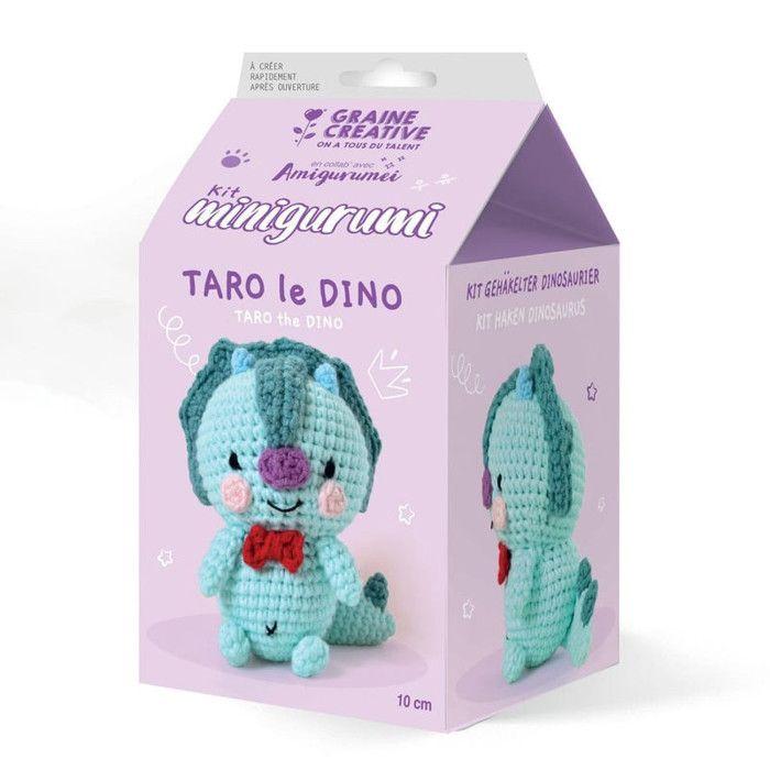 Kit Crochet - GRAINE CRÉATIVE - Amigurumi Dinosaure - Tout le Nécessaire Inclus - Couleur Blanc