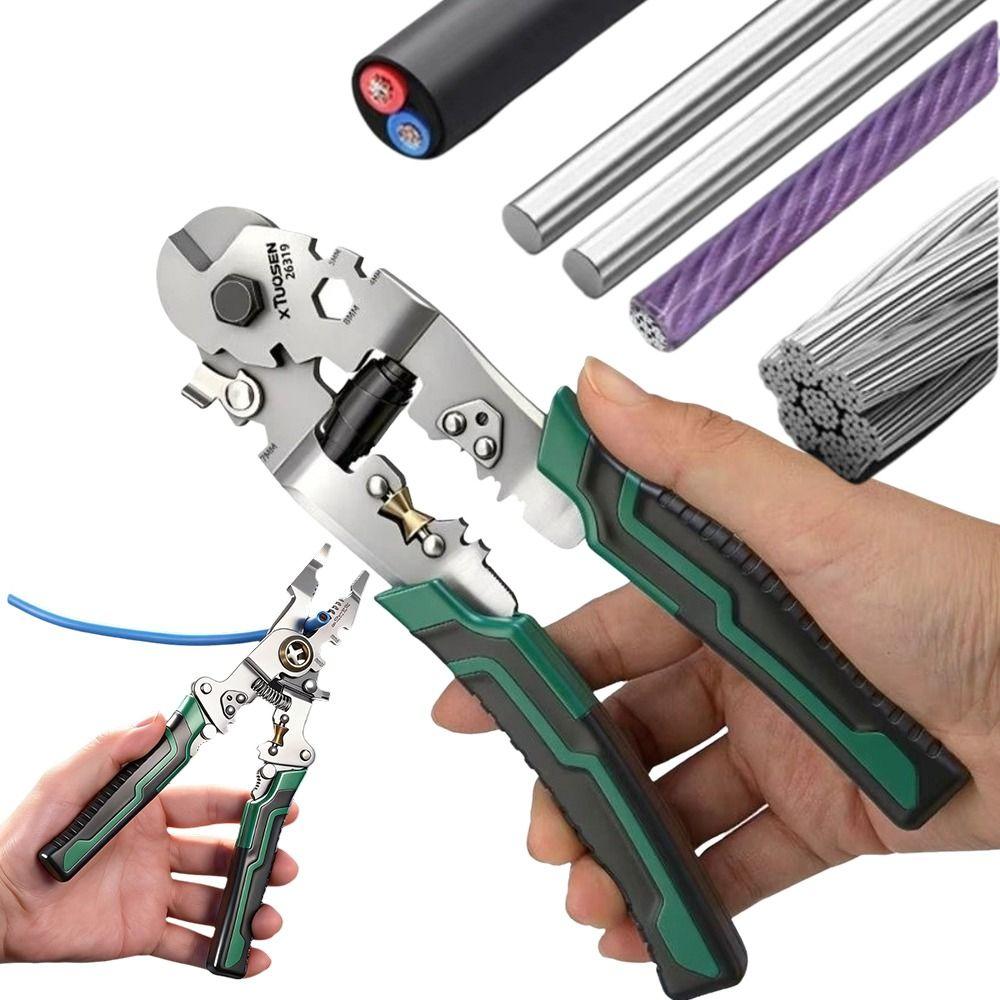 Multifunctional Wire Stripper Pliers Rubber Grip Wire Cutter Pliers Wire Rope Cutters Cable Repair