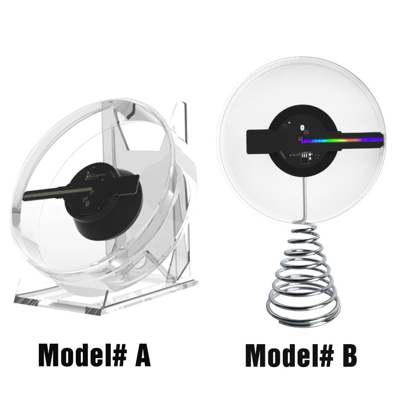 Naked-Eye 3D Holographic Advertising Lights 3D Projector Lamp With Music Play Holographic Fan Christams Home Decor Holiday Gift