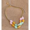Eetit Frühling Sommer Stil Edelstahl Süßigkeitenfarbe Harzstein Kette Handgefertigte Halskette 2026 Wasserdicht Helle Farbe Schmuck