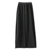 Women's High Waist Gray Striped Wide-Leg Pants - Early Spring 2026 Casual, Slimming, Relaxed Fit