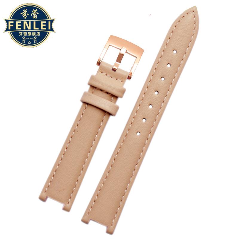 Genuine Leather Watch Band Women's Watch Strap for Folli Follie Lady Bubble Series Notch Pin Buckle Watch Bracelet 12MM 16MM 20