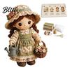 Kreative Filz Bastelsets für Erwachsene Patchwork Puppe DIY Set Niedliche Stoff Stofftier Nähaktivität Stressabbau Blumenmädchen Set Erwachsene Handgemacht