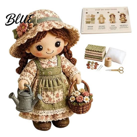 Kreative Filz Bastelsets für Erwachsene Patchwork Puppe DIY Set Niedliche Stoff Stofftier Nähaktivität Stressabbau Blumenmädchen Set Erwachsene Handgemacht