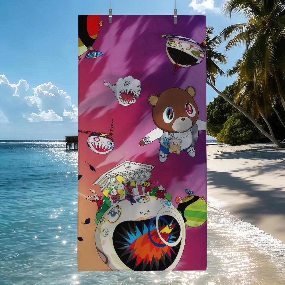 Singer K-Kanye Dropout Bear Towel Quick Drying Beach Towels Are Suitable For Swimming Pools Camping Yoga And The Gym