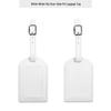 Customizable Soft PU Leather Luggage Tag with Logo and Travel Info Slot