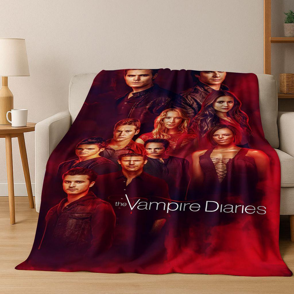 26 Stil The Vampire Diaries Damon Salvatore Flanelldecke, Warme und Gemütliche Weiche Überwurfdecke für Zuhause Schlafzimmer Bett Sofa Abdeckung