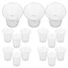 A25F-Plastic Clear Communion Cups 200 Pcs Disposable Glasses For Church Sacrament Supplies For Baptism Tasting Ceremonies
