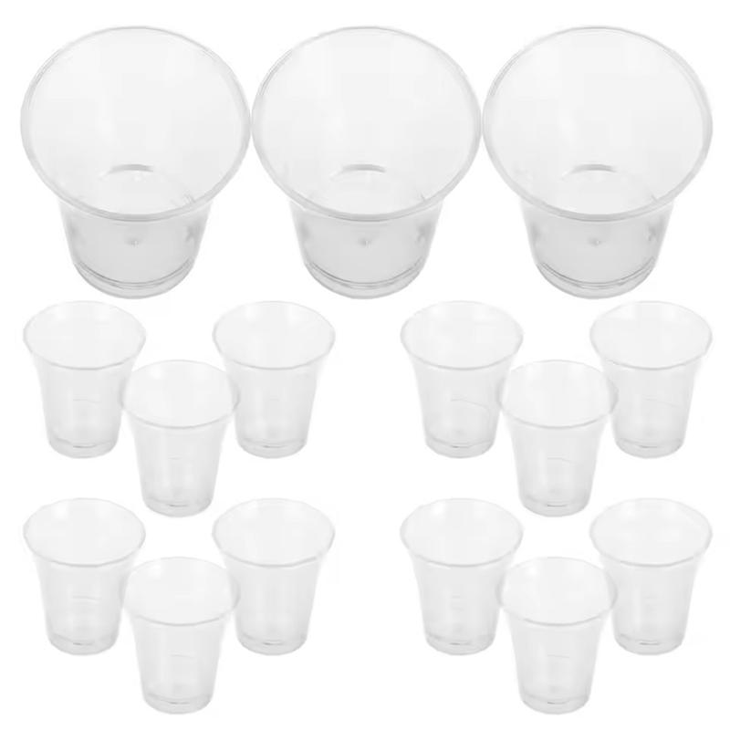A25F-Plastic Clear Communion Cups 200 Pcs Disposable Glasses For Church Sacrament Supplies For Baptism Tasting Ceremonies