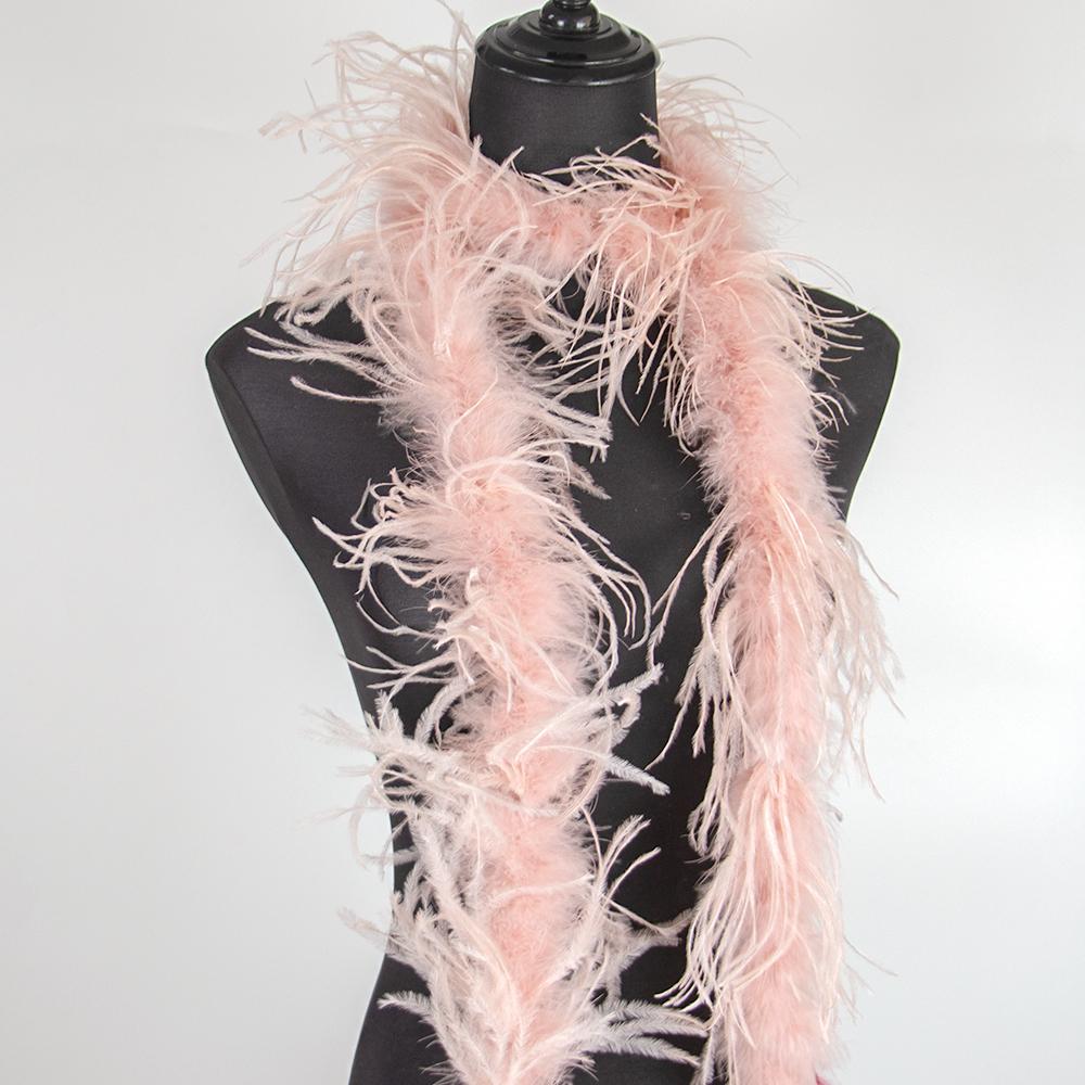 1Ply Ostrich Feather Boa 13-15CM Long Feathers Trims for Crafts Party Dress Sewing Decoration Plumas Ribbon 2 Meters Multicolor