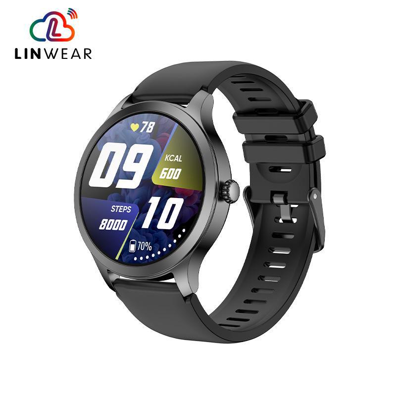 

2024 Черные двухрежимные смарт-часы с сенсорным экраном, функцией звонков по Bluetooth, функцией отслеживания сна и пульса