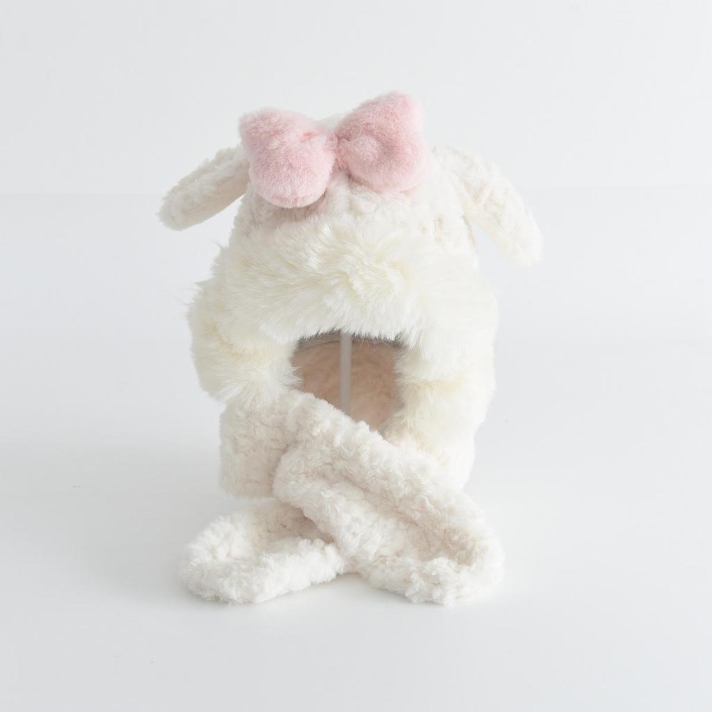 Dziecięcy pluszowy zestaw czapka-szalik z postaciami z bajek - Ciepły, wiatroszczelny, do ochrony na zewnątrz zimą