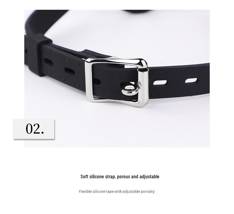 Silicone O-Ring Gag for BDSM, Female Slave Play, Deep Throat, Mouth Biting, Adult Ball Gag.