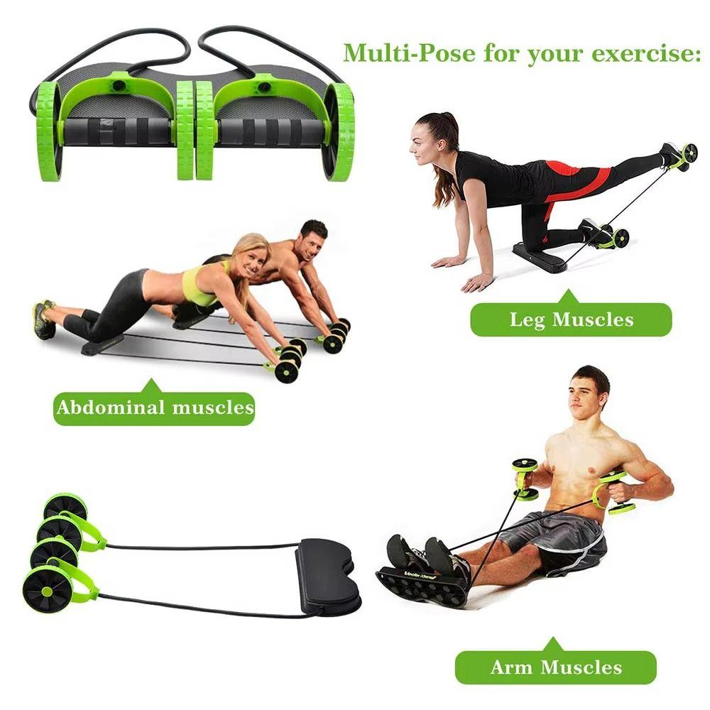 Resistance Bands Ab Roller Knee Mat Abdominal Wheel Core Workout Equipment  Body Shaping