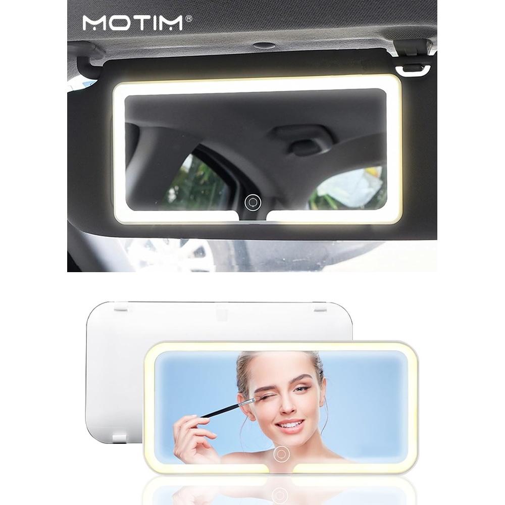 

Car Makeuprror Touch On Screen LED Sun Visor Vanityrror with Supplement Light 3 Light Modes USB Rechargeable For Car Truck SUV