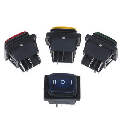 1Pc 30A/250V 6Pin Waterproof Auto Boat Toggle Rocker Switch With Led 12V 220V