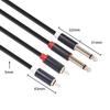 1.5m 2 RCA Male To 2 6.35mm Jack Male Audio Cable Replacement 2 To 2 Connector Splitter Cord for Speaker Mixer Amplifier
