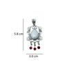 Moonstone Garnet Pendant: 925 Sterling Silver Jewelry