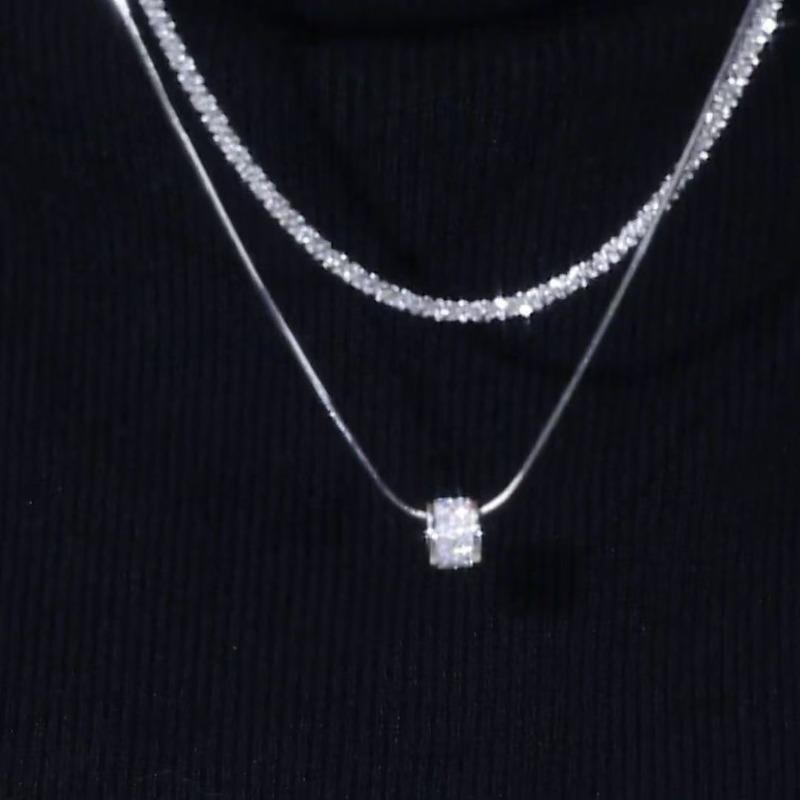 

Personalized zircon heavy industry sweater necklace women s autumn niche high-end accessories fashion sweet and cool sweater chain