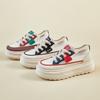 New Summer White Shoes for Female Students' Thick Sole Elevated Mesh Breathable Casual Shoes