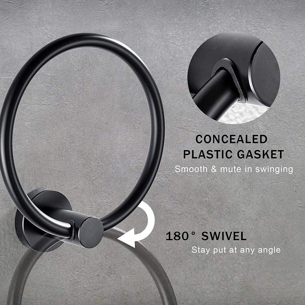 Stainless Steel Wall Mounted Shelf Bathing Rack Towel Ring Towel Holder Bathroom Accessories Hanger