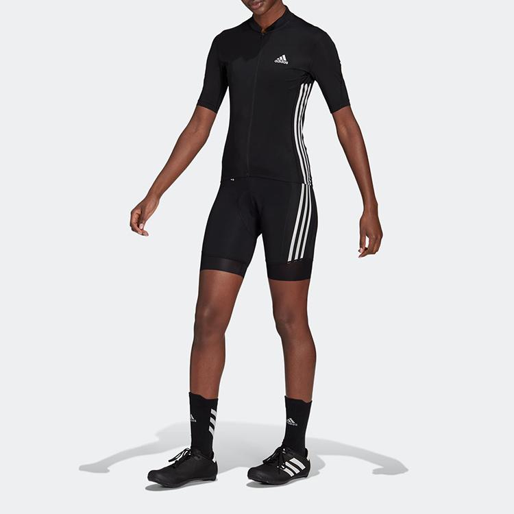 Adidas Csíkos Kerékpáros Overál Női Overálok Fekete GK6157