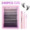 Natural Thick D-Song Single Cluster False Eyelashes 10-18Mmdiy Segmented Multi-Hair Eyelashes