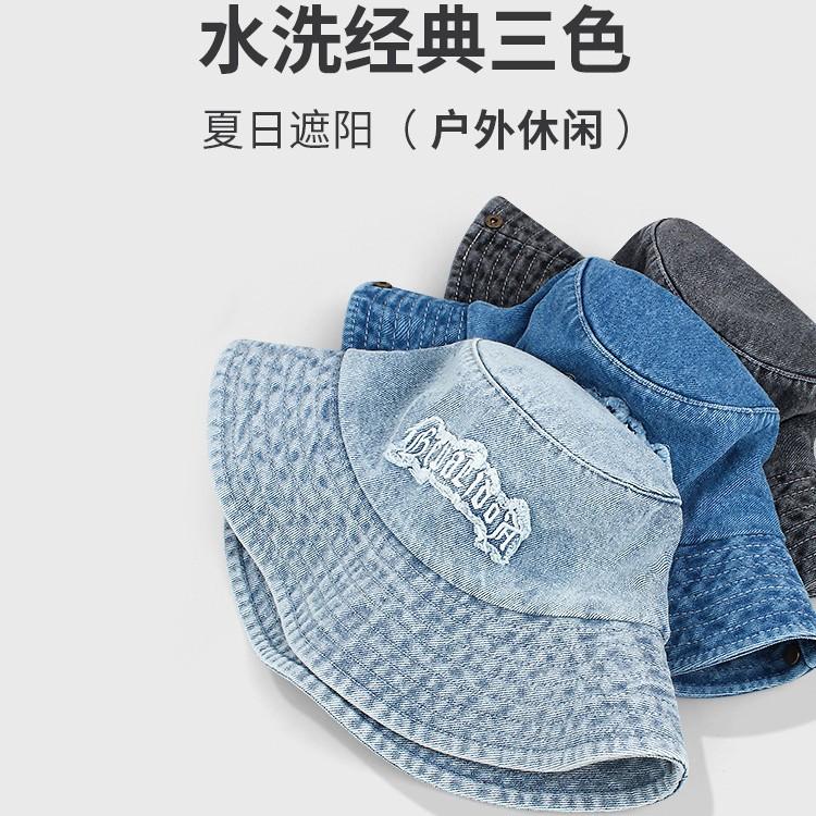 Washed Drawstring Western Cowboy Hat Children Summer Climbing Hat Sun Hat Men Sunscreen Old Retro Bucket Hat