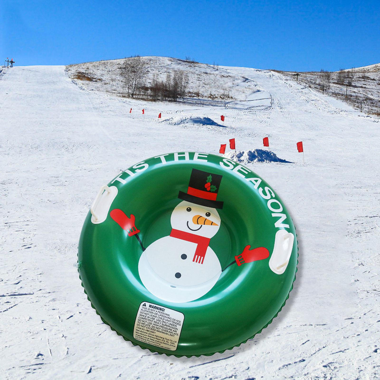 

Inflatable Snow Sledding Tube for Family Gatherings, Friend Outings Snowman