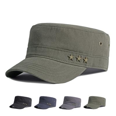 Bavlněné kšiltovky Pánský plochý cylindr Captain Cap Baret Ploché klobouky Muži Cadet Cap Snapback Baseball Cap Four Seasons