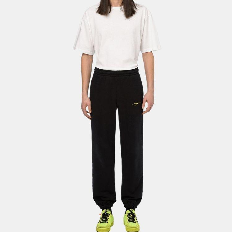 Off-White 2018-19FW Street Style Cotton Logo Pants Men's OMCH020F19E300101060