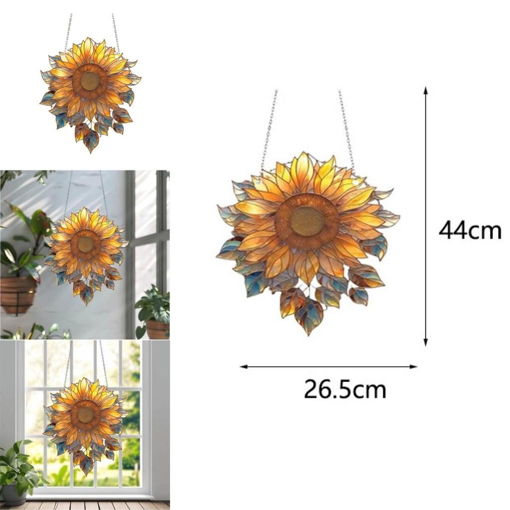 Sunflower Acrylic Window Hanging Decorative Art For Home Living Room Decor