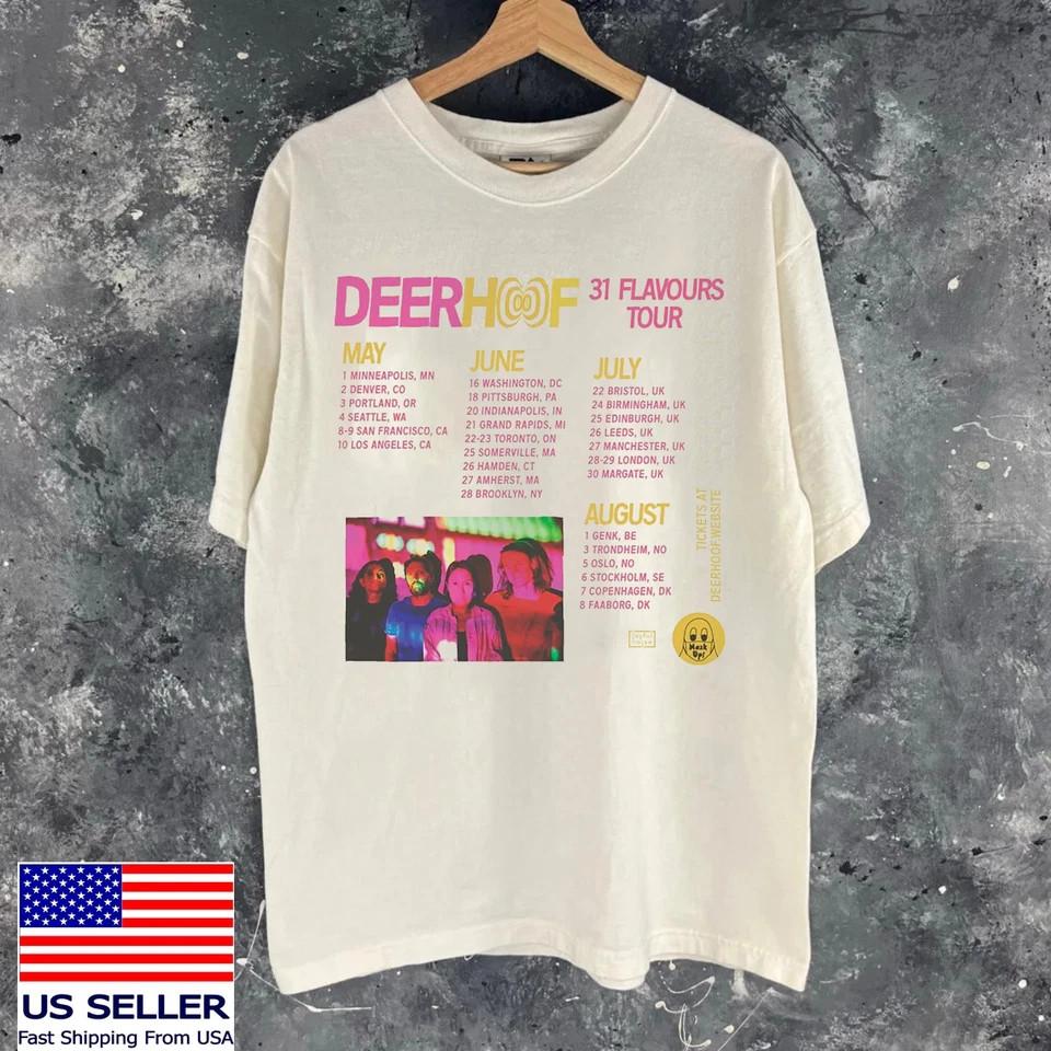 Deerhoof Band 31 Flavours Tour Dates 1 Sided T SHIRT Size S5XL Unisex T-Shirt L