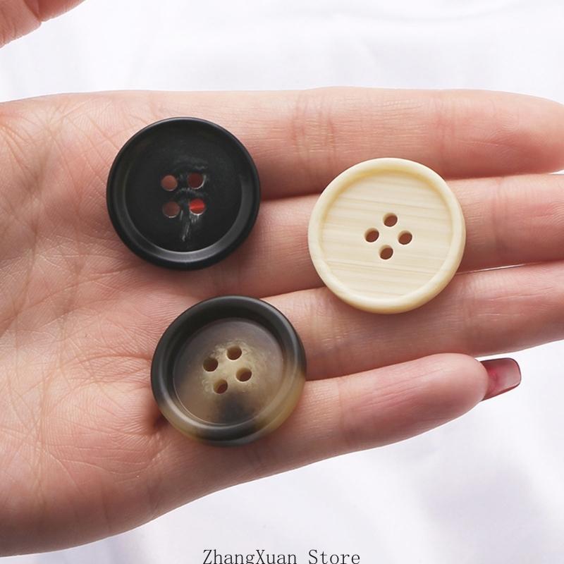 3XUF 70 Pcs Craft Buttons Round Buttons 4 Holes Buttons Resin Buttons Coat Buttons Shirt Buttons for DIY Handmade Clothes