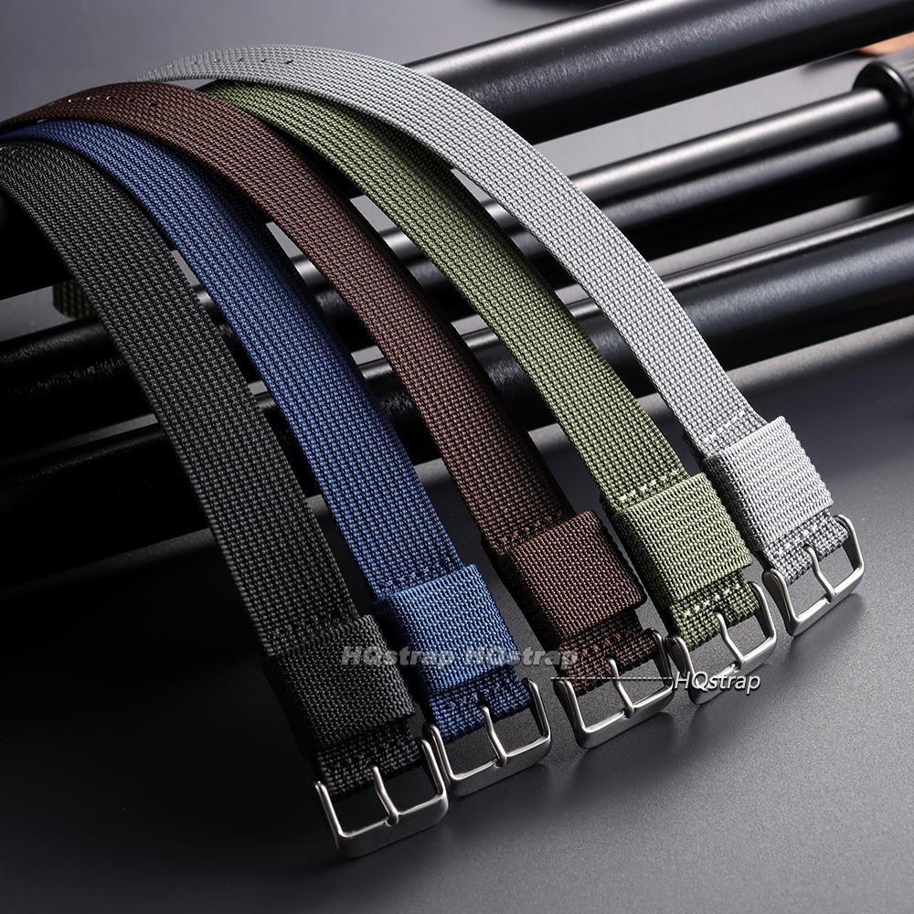 Ribbed Nylon 18mm 20mm 22mm Watch Band Men Women Straps Woven Canvas Bracelets Sport Wristbands Breathable Replacement Belt