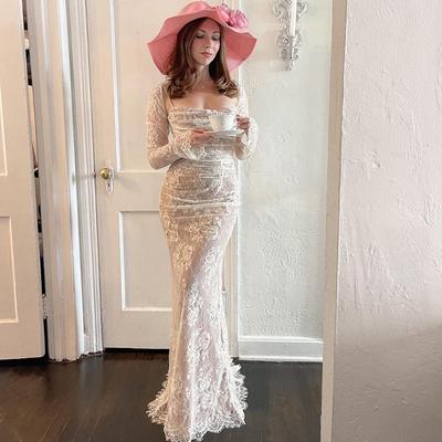 Hollow Bandage Lace Dress Dress