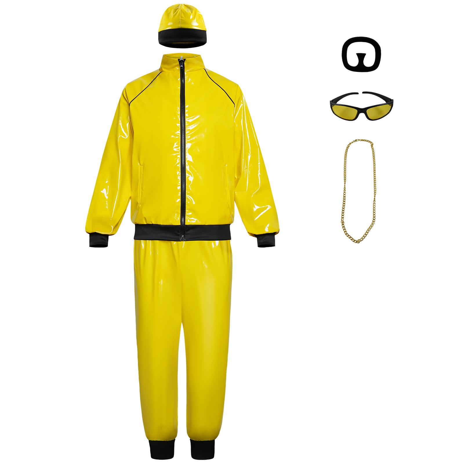 Halloween Cos Costume Retro Disco Patent Leather Glossy Cosplay Two-Dimensional Animation Character Stage Costume XS