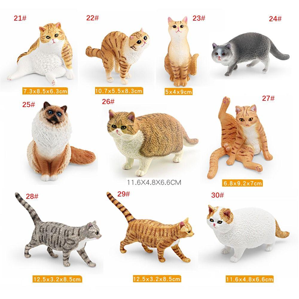 PVC Simulation Cat Model Garfield Persian Cat Pastoral Cat Cat Action Figures  Car Decoration