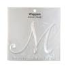 KIYOHARA Initial Motif Patch Cursive M Width 10.5cm X Height 9.5cm IMW