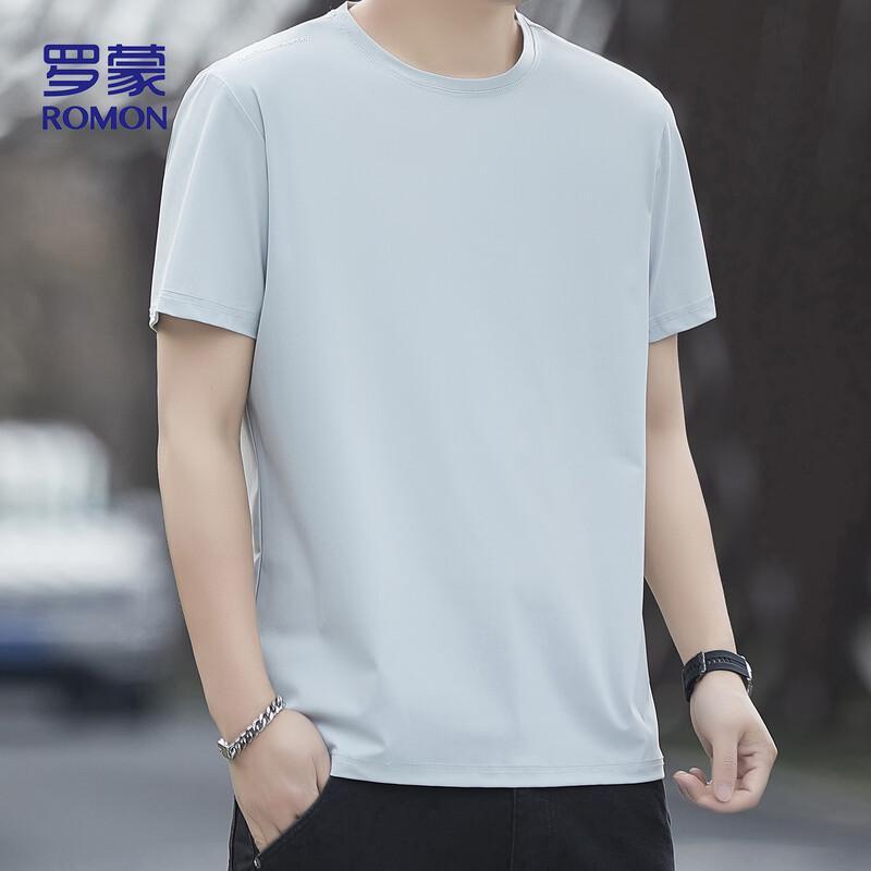 

ROMON Men s Ice Silk Quick-Dry Short-Sleeve T-Shirt 4XL
