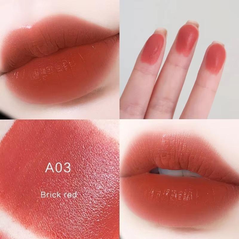 Matte Moisturizing Black Body Gold Tube Lipstick Moisturizing Schoolgirl Retro Milk Tea Color Lipstick