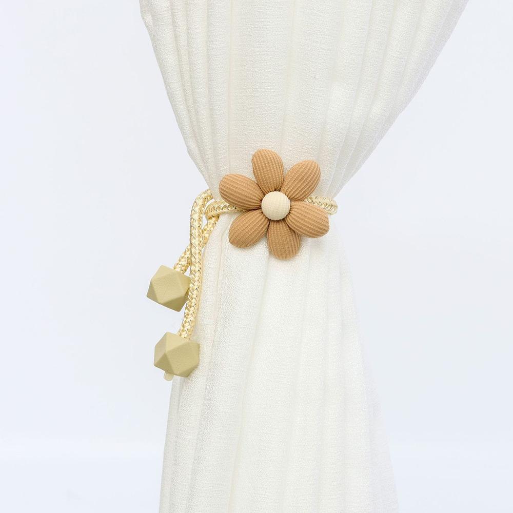 Cute No Punching Curtain Tieback Flower Shape Cartoon Window Curtain Buckles Curtain Rope Holders Kids Room