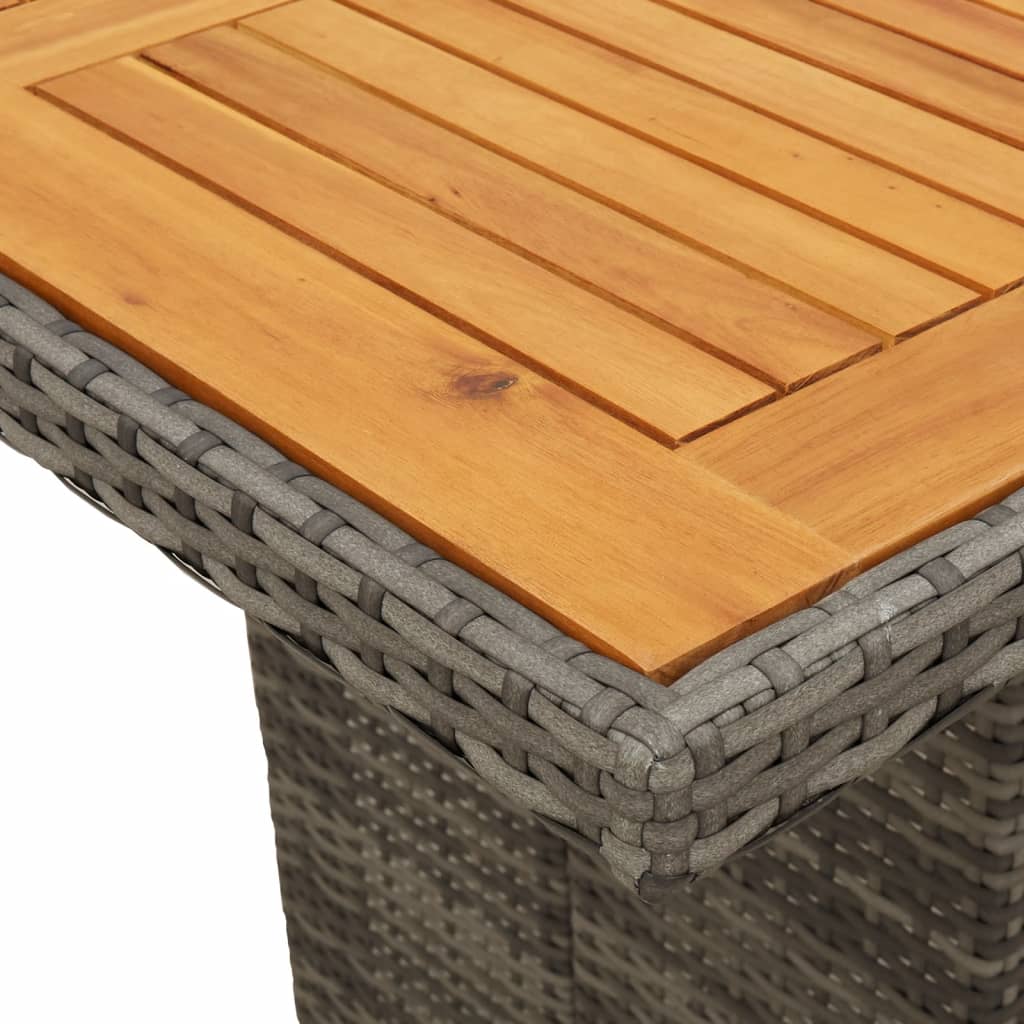 Vidaxl 9-Cz. Conjunto de Muebles de Jardín con Cojines, Gris, Ratán PE